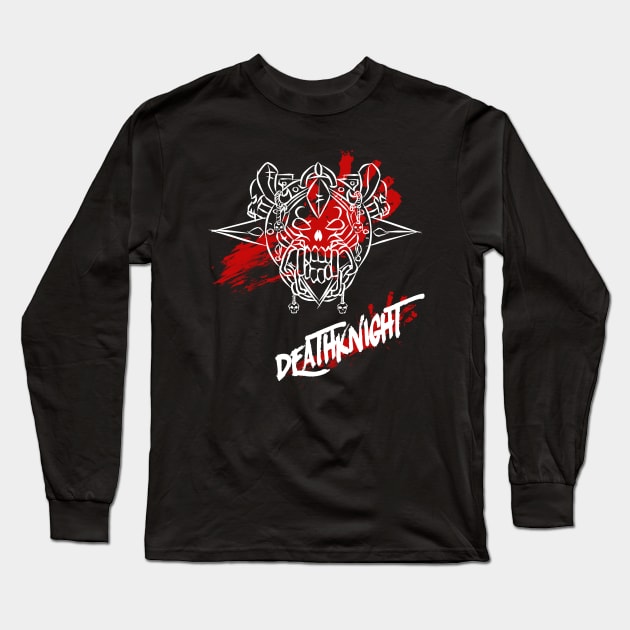 Deathknight Crest (Bloody2) Long Sleeve T-Shirt by DeLyss-Iouz